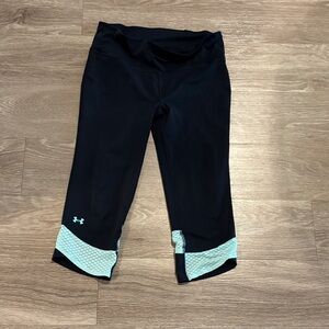 Under Armour Black and Mint Green Leggings